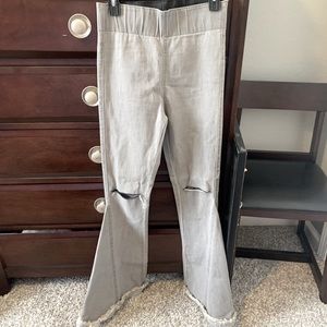Show Me Your MuMu gray Denim flares